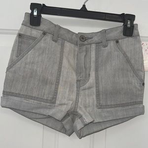 Free People Gray Sequoyah Jean Shorts